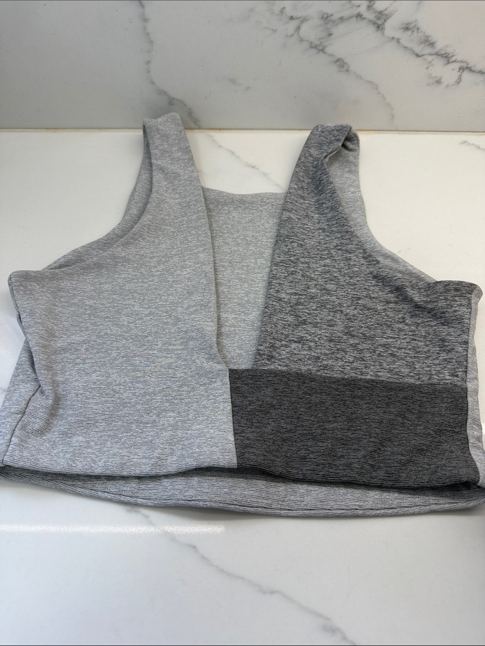 Outdoor Voices Two-Tone Gray Colorblock Athletic Top